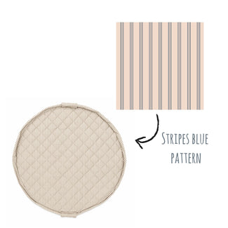 Stripes Blue Organic Cotton Babymat - Opbergzak