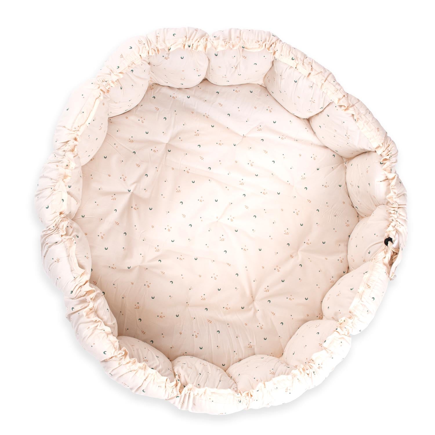 detail picture of Bloom moon organic babymat, crib with raised edges