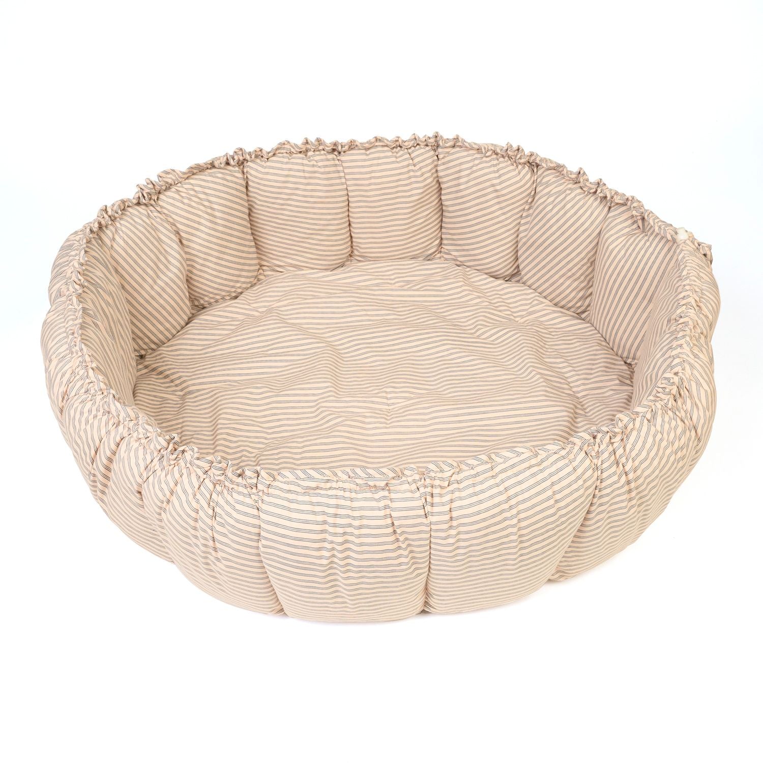 bloom stripes blue babymat, crib, raised edges