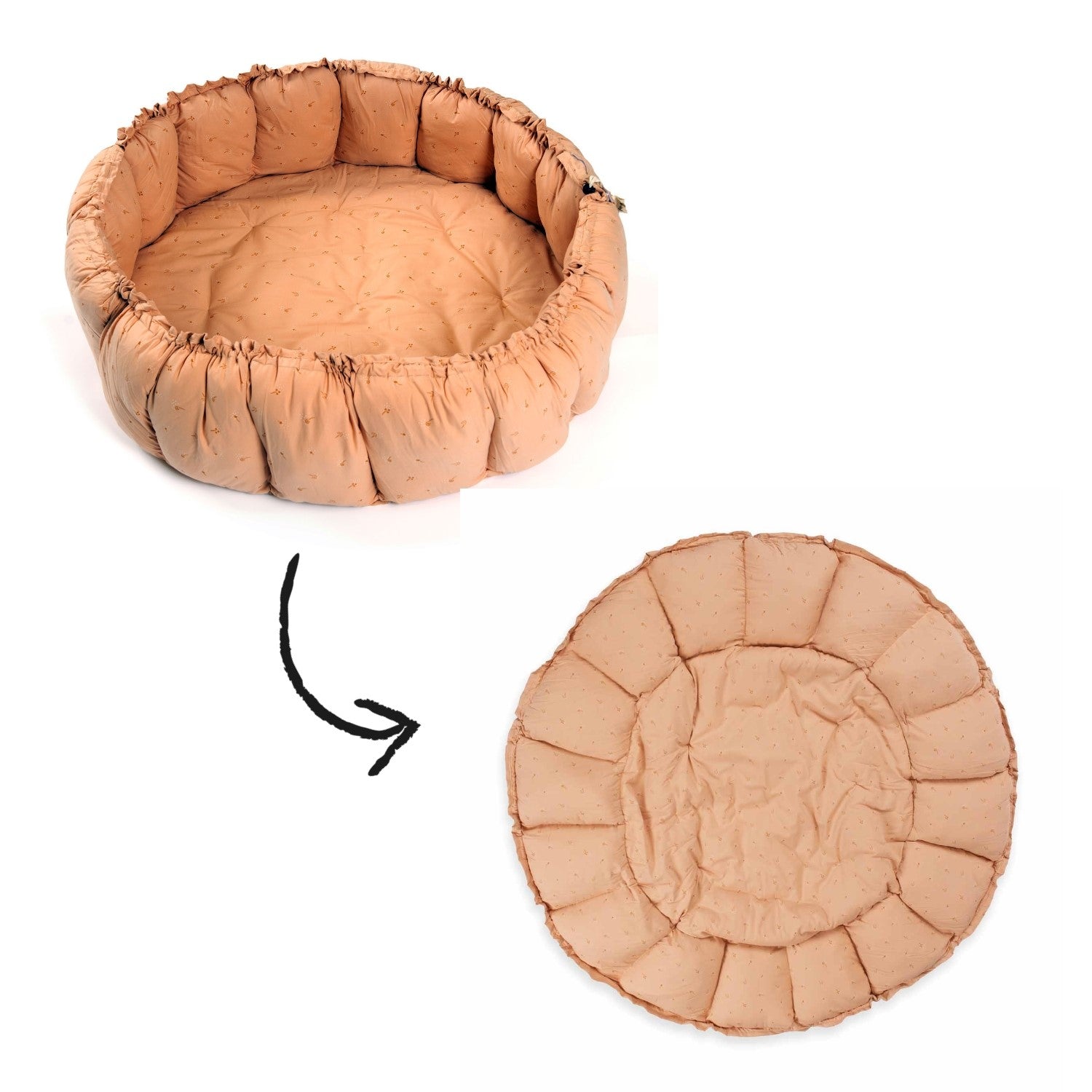 Bloom fleuri organic babymat, from crib with raised edges to playmat