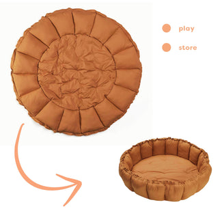 Bloom Tawny Brown Organic Cotton Babymat