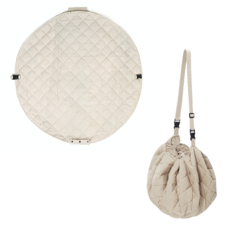 Stripes Blue Organic Cotton Babymat - Opbergzak