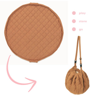 Tawny Brown Organic Cotton Babymat - Opbergzak