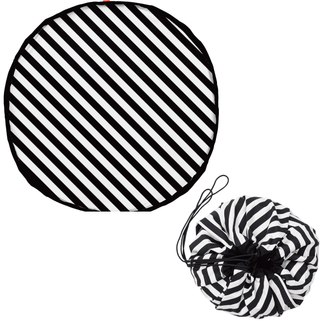 speelkleed & opbergzak - stripes black