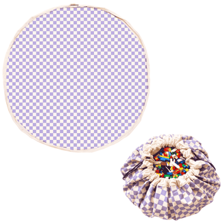 speelkleed & opbergzak - vichy purple