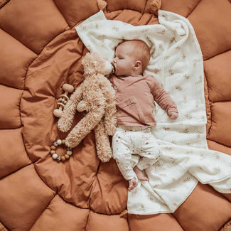 Bloom Tawny Brown Organic Cotton Babymat
