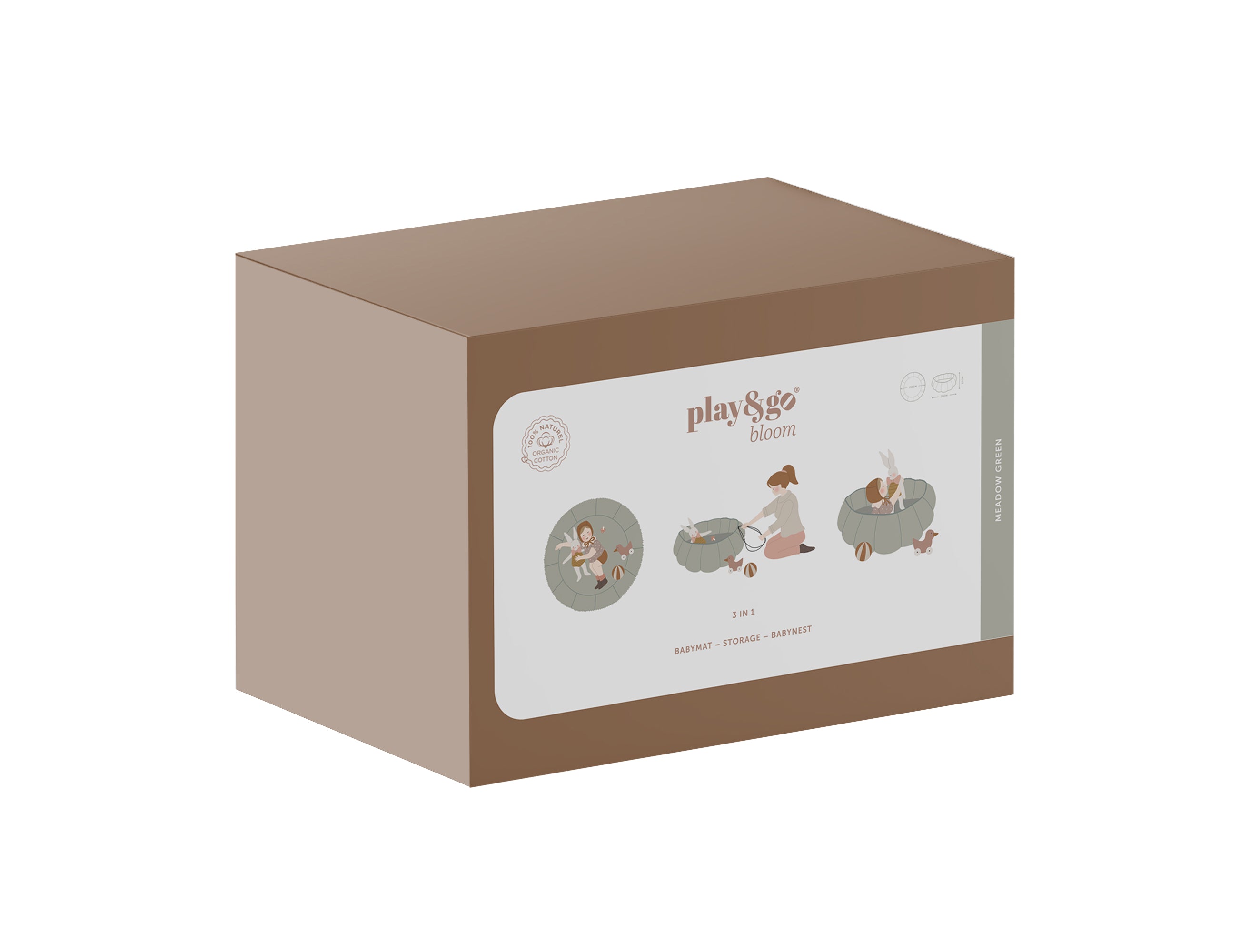 packaging bloom organic baby mat
