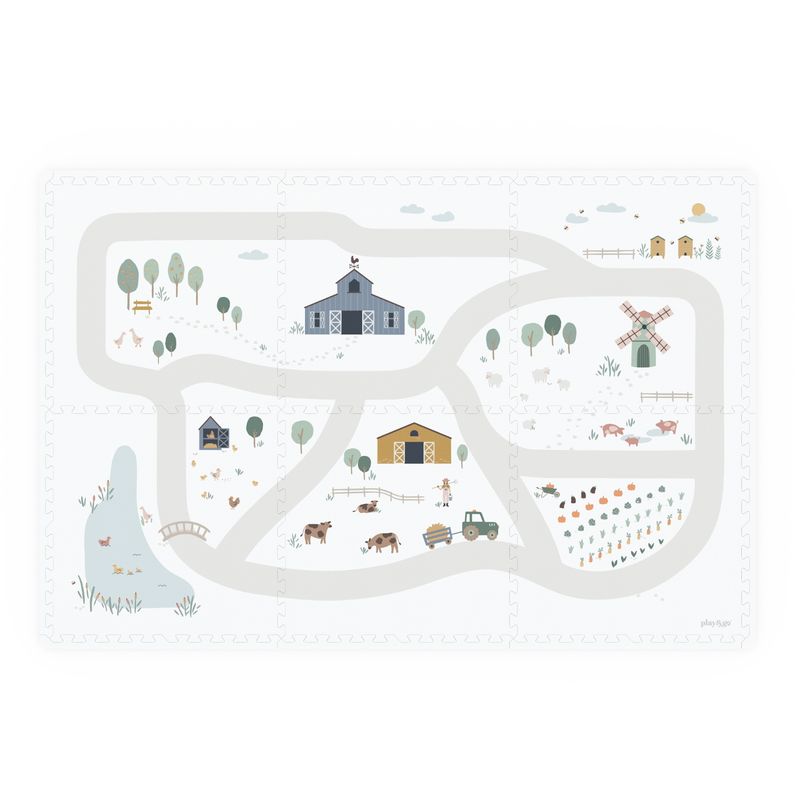 EEVAA farm puzzlemat, front view