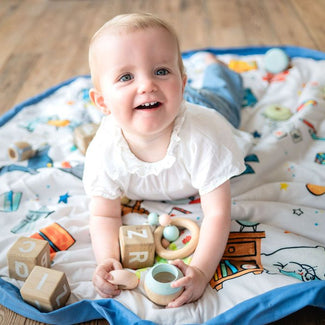 soft babymat & bag - Moulin Roty Puce&Pilou