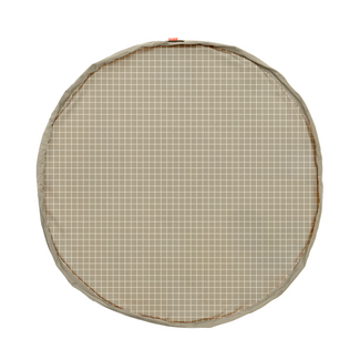 Organic Cotton Green Opbergzak Met Rasterpatroon