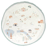 citymap toy storage bag and playmat, open, front side