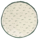 croco toy storage bag and playmat, open, front side