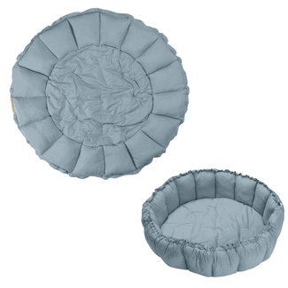 organic babyspeelkleed & cocon - dusty blue