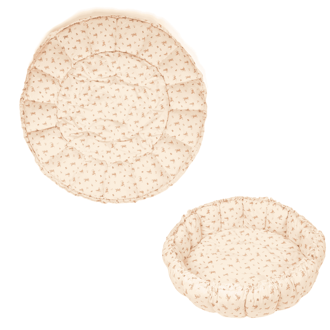 organic babyspeelkleed & cocon - rabbit