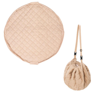 Stripes Brown Organic Cotton Babymat - Opbergzak