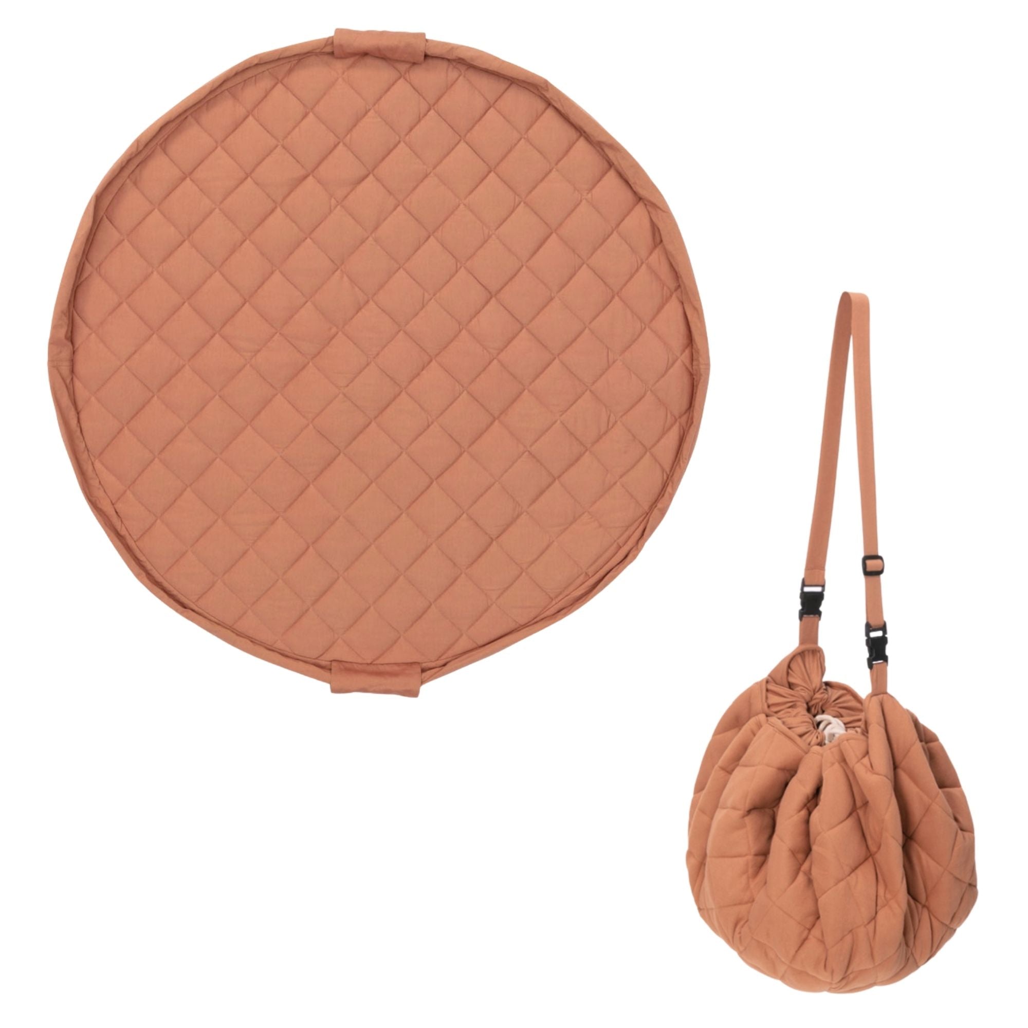  organic babyspeelkleed & reistas - tawny brown