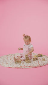 organic babyspeelkleed & reistas - stripes blue