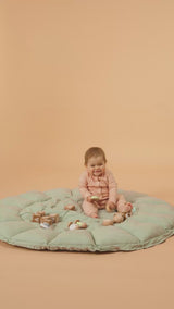 organic babyspeelkleed & cocon - mustard