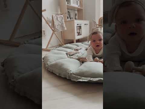  organic babyspeelkleed & cocon - meadow green