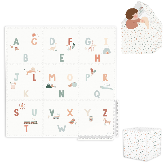 puzzeltapijt, opbergbox & speelhuisje - alphabeth