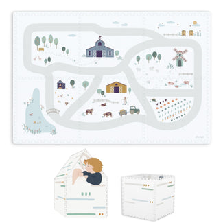 puzzeltapijt, opbergbox & speelhuisje - farm