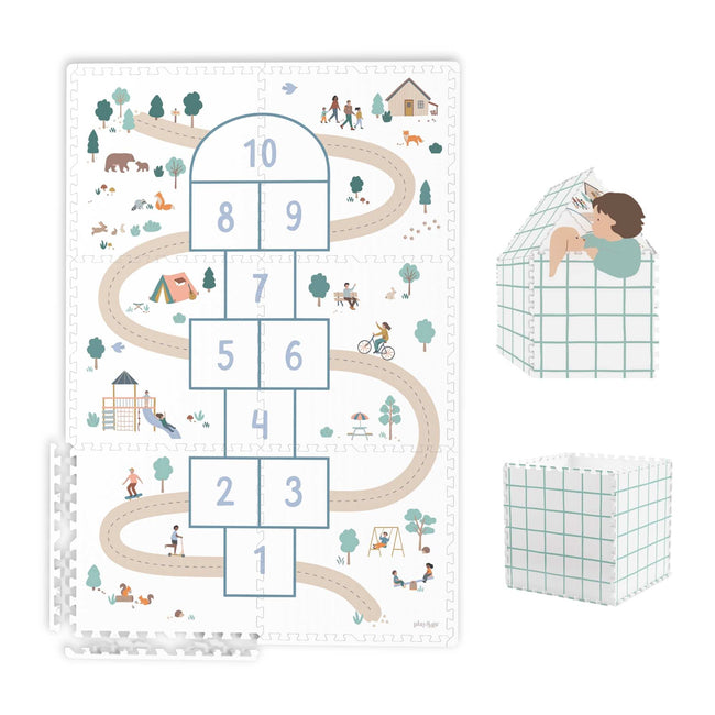 puzzeltapijt, opbergbox & speelhuisje - hopscotch