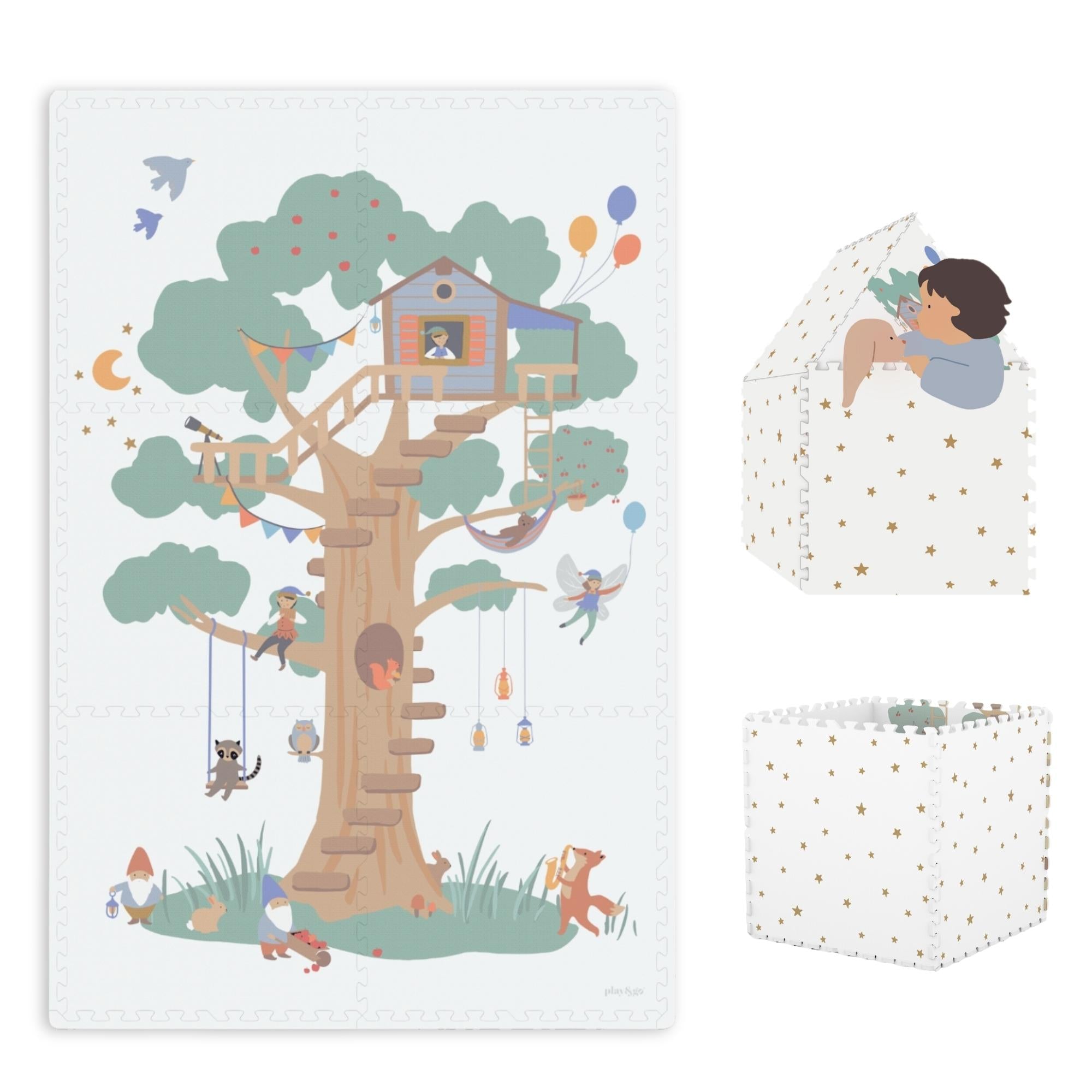 puzzeltapijt, opbergbox & speelhuisje - treehouse