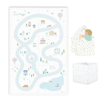 puzzeltapijt, opbergbox & speelhuisje - village