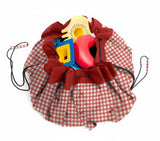 pic nic outdoor playmat, detail picture, bag filled with toys