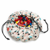 supergirl mini toy storage bag, filled with lego