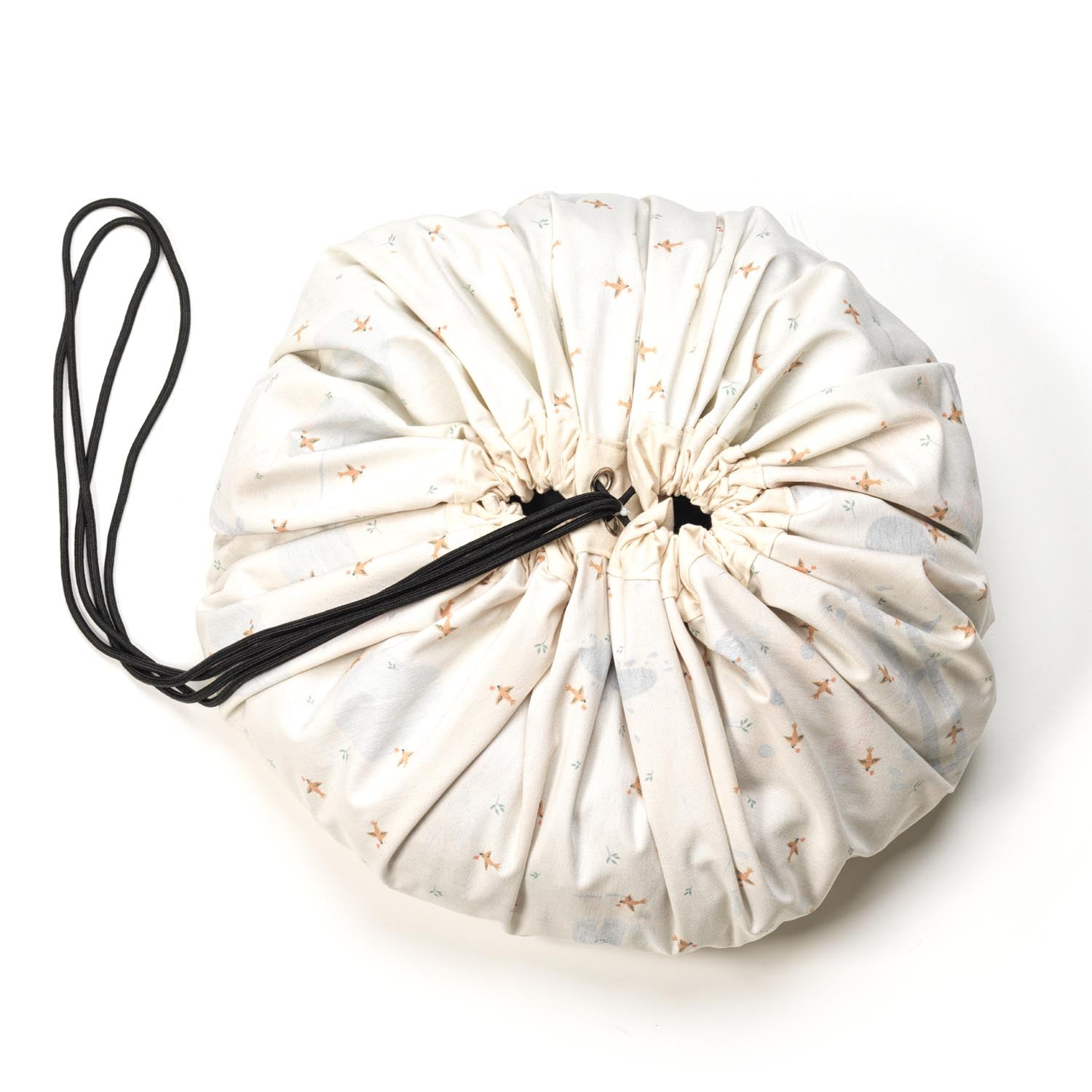 farm storage bag, closed, birds print