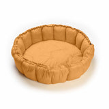 mustard baby mat, crib, raised edges